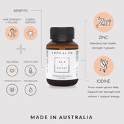 JShealth 30's Vegetarian Capsules Hair+ Energy