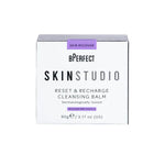 Back label of BPERFECT Reset & Recharge Cleansing Balm box with ingredients and instructions