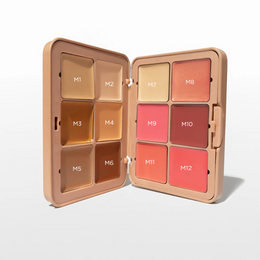 sosu-cream-complexion-palette-with-twelve-color-swatches-on-a-light-gray-background