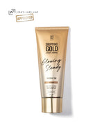 Tube of Dripping Gold tanning product on a white background