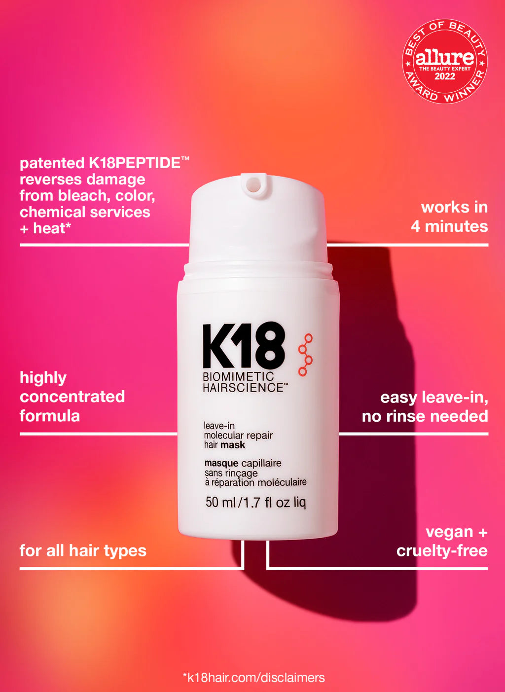 K18 - Leave-In Molecular Repair Mask 50ml