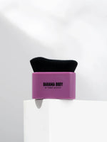 Side view of the BAHAMA BODY Kabuki Brush with ergonomic handle
