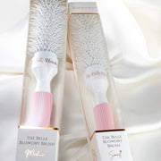 Retail packaging of The Belle Blowdry 25mm brush with product branding