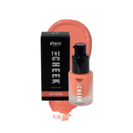 bPerfect 'The Cheek' liquid blush with packaging on a white background