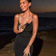 Close-up of model’s shoulder after applying Bronze Elixir
