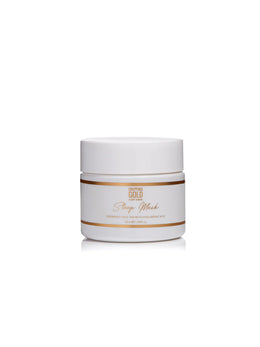 White jar with gold accents on a white background
