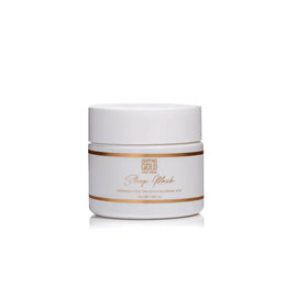 White jar with gold accents on a white background