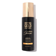 Dripping Gold luxury tanning serum bottle on a white background