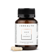 JShealth 30's Vegetarian Capsules Hair+ Energy