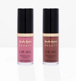 Two lip oil bottles from Kash Beauty on a white background