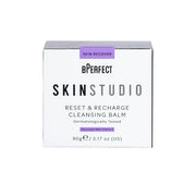 Back label of BPERFECT Reset & Recharge Cleansing Balm box with ingredients and instructions