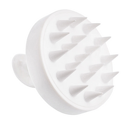 The Scalp Brush shown from the front with soft silicone bristles
