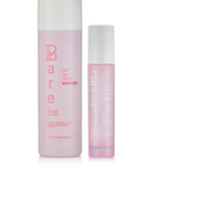 Two skincare bottles labeled 'Bare' on a white background