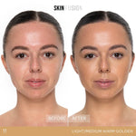 Blended Warm Golden foundation on skin showing seamless coverage