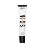 Smooth swatch of BPERFECT Skin-Fusion Warm Golden foundation on a flat surface