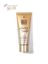 Tube of Dripping Gold tanning product on a white background